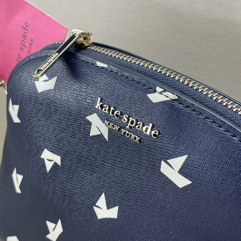 (new+tag) Kate Spade retail spencer boats dome leather crossbody navy